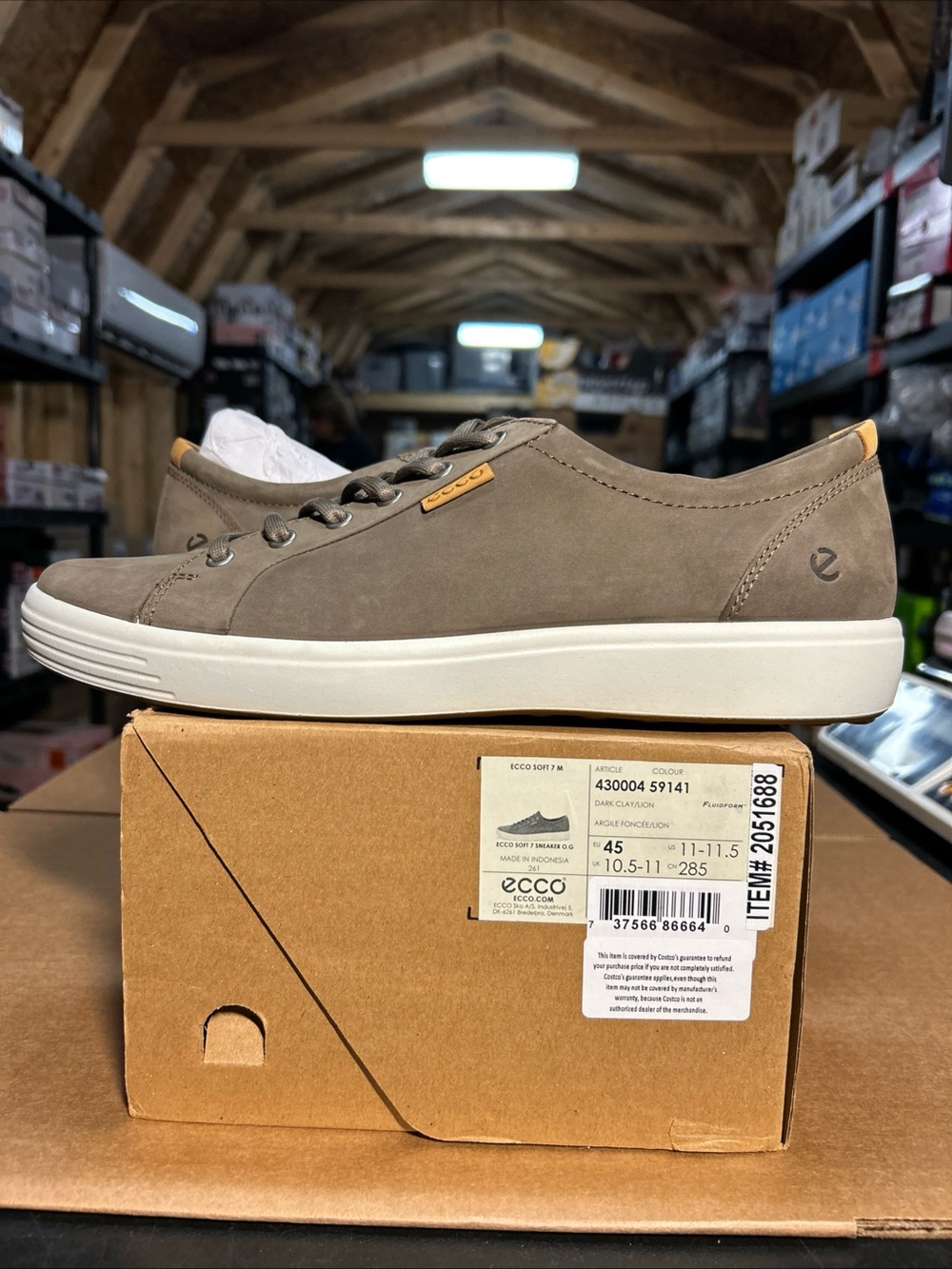 Ecco Men's Soft 7 Golf Shoes, Dark Clay Size 11-11.5 EU 45